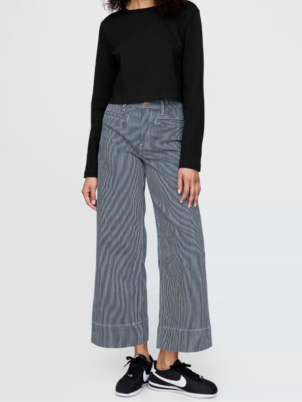The GAP High Rise Stride  Wide-Leg Ankle Jeans